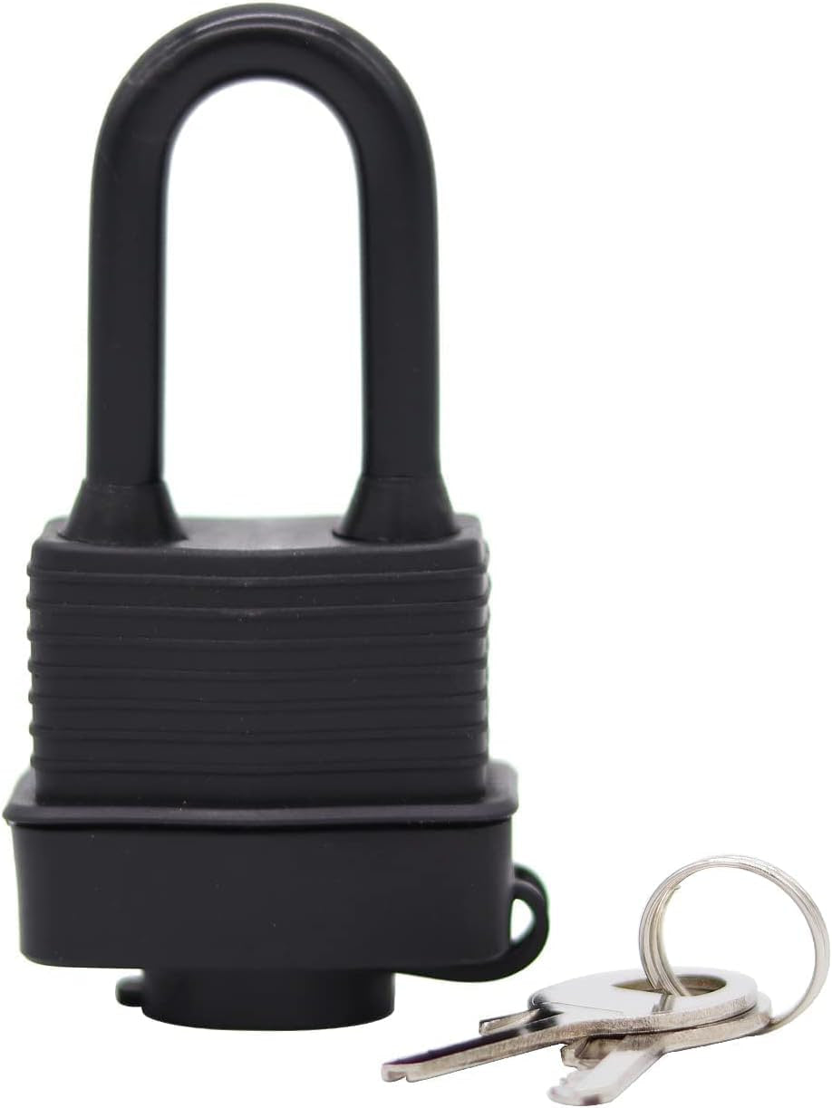Waterproof Padlocks, Covered Heavy Duty Laminated, Long Padlock